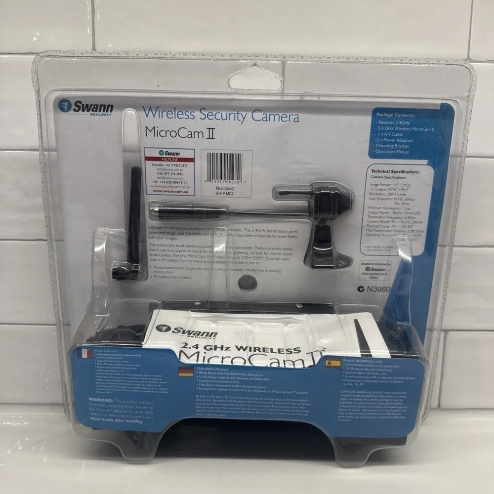 Swann Microcam 2 Wireless Security Camera System 2.4G With Receiver Brand New